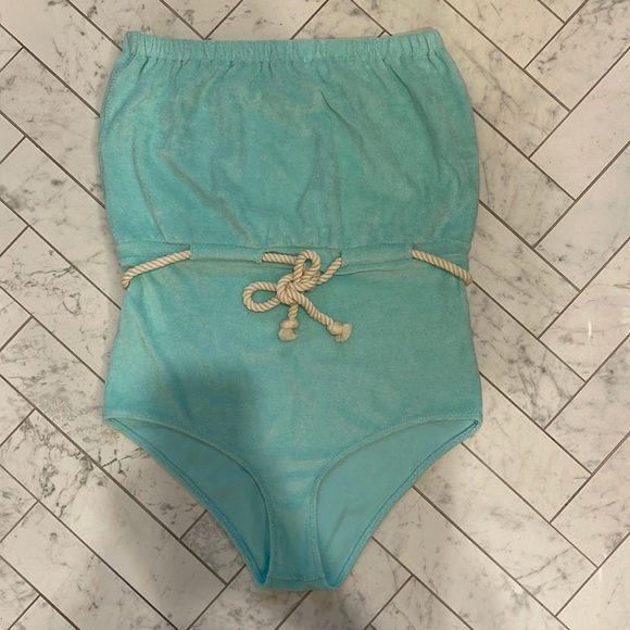 Lisa Marie Fernandez victor drawstring terry maillot one piece - Picture 4 of 5